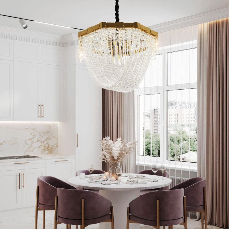 Подвесная люстра 56*56*97 см, Е14 9x40W, Латунь MODELUX ML.316.9 BS