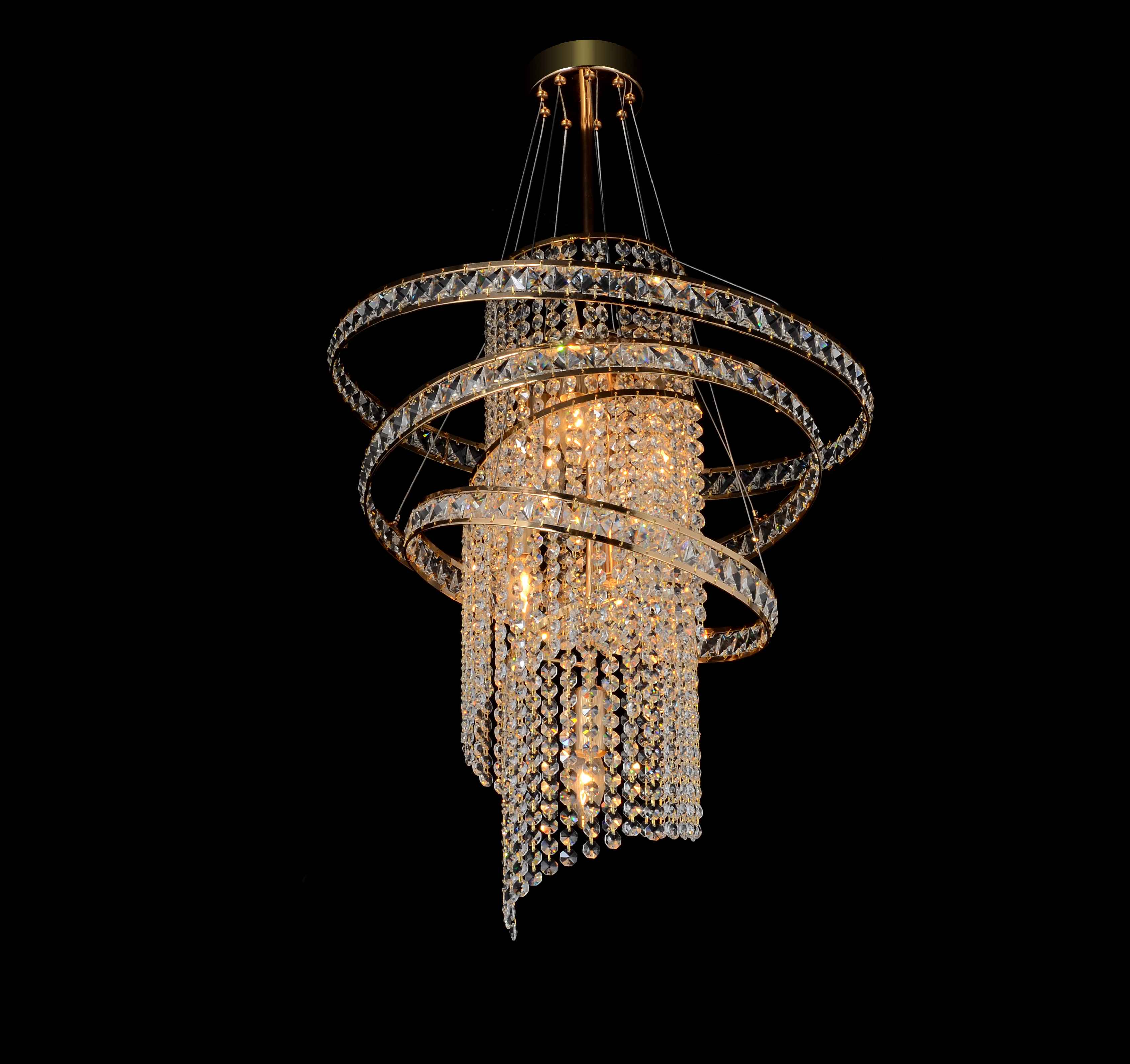Люстра  500*630-900, 7*E14, 40W NewRgy Cristallo 8730/7G GOLD, Золото