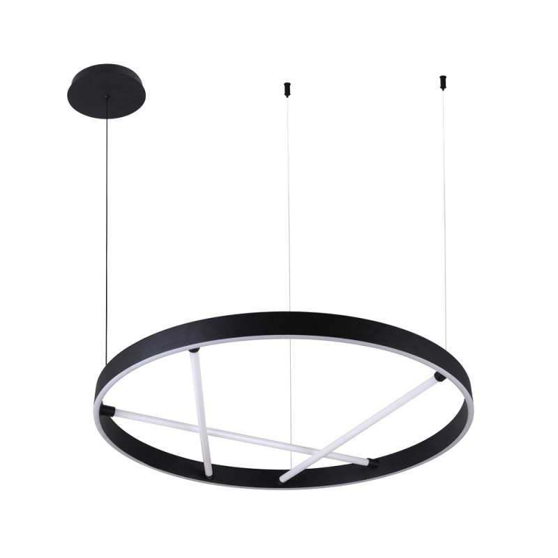 Люстра 80*7 см, 1 LED*45W, 4000 К, Arte Lamp Ricco A1874SP-45BK, Черный
