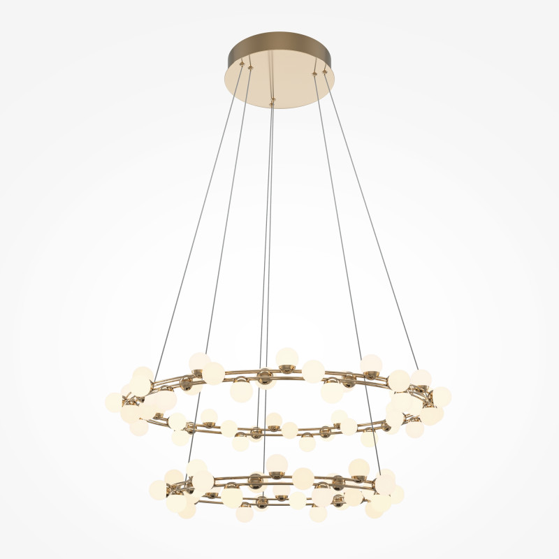 Каскадная люстра 80*80*310 см, LED, 116W, 3000К, Maytoni Tessara MOD081PL-L84G3K золотой