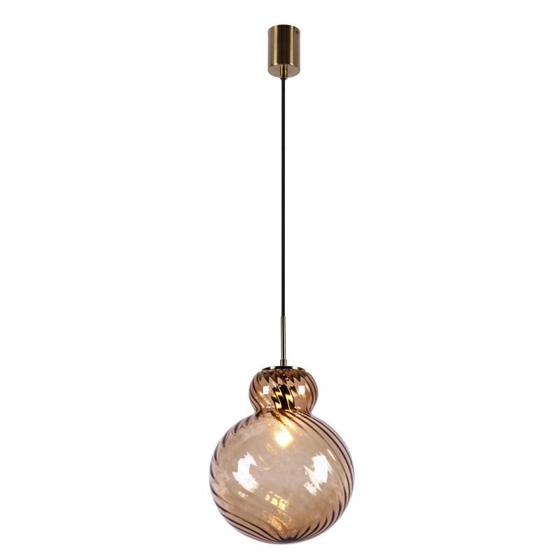 Подвесной светильник 22*196 см, 40W, Favourite Ortus 4268-1P стекло янтарного цвета