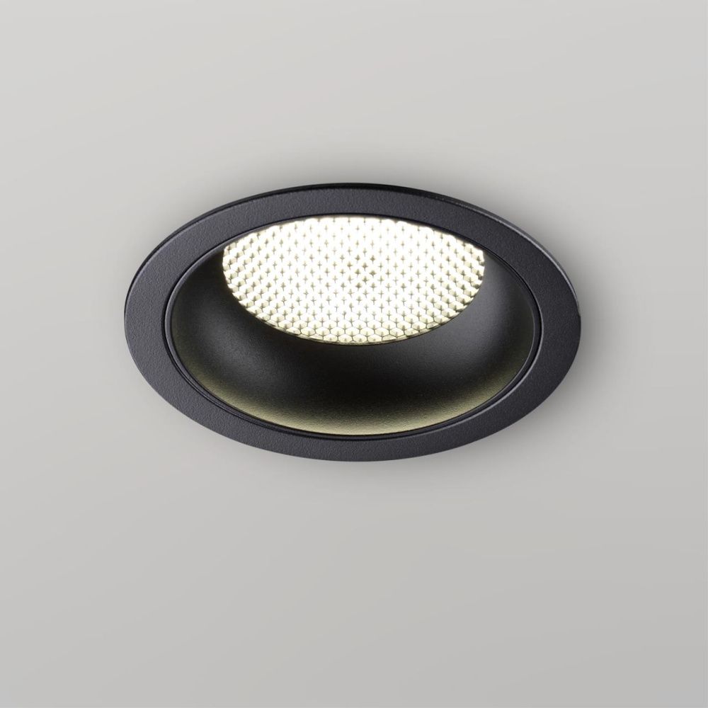 Светильник встраиваемый 12*12*3 см, вр 10,5 см, 1*GX53*12W, Novotech Gemini 371004, черный