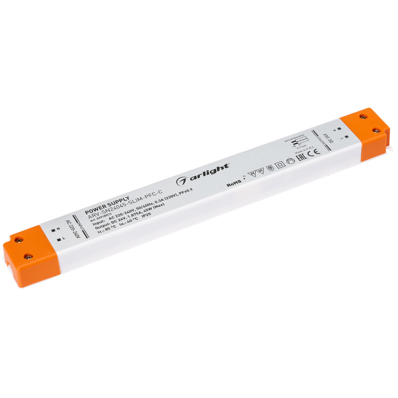 Блок питания для светодиодной ленты Arlight 029189(1) 25,1*3*1,6 см.