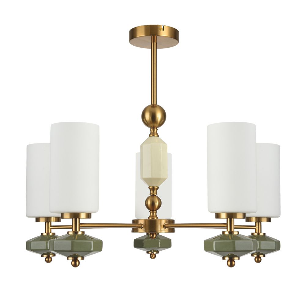 Люстра на штанге 63 см, Lumion Moderni Mila 8427/5C, латунь