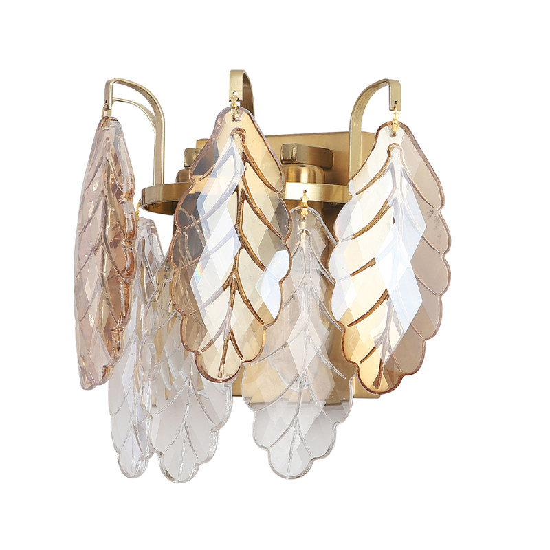 Бра 23 см, Crystal Lux TREVI AP2 BRASS, латунь