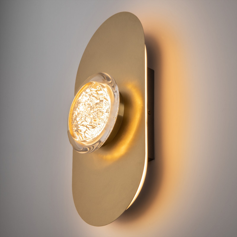 Бра 9,5*18*35 см, LED, 3000К, Maytoni Pharao MOD361WL-L20BS3K латунный