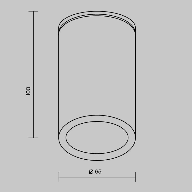 Светильник 7 см, Maytoni Roll O307CL-01B, черный, IP54