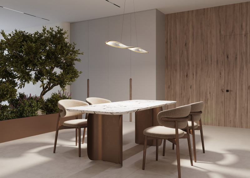 Подвесной светильник 120*8*311,1 см, LED, 36W, 3000К, Maytoni Krone P097PL-L36BS3K латунный