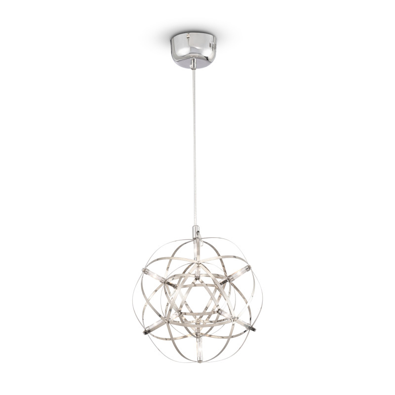 Подвесной светодиодный светильник 25 см Freya Amber FR5099PL-L6CH, 8W LED, 3000K, хром