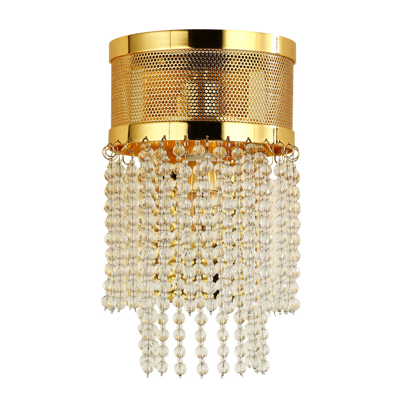 Бра Favourite Vertical 2951-1W, D140*W150*H265, золота, плафон состоит из каскада хрустальных бусин