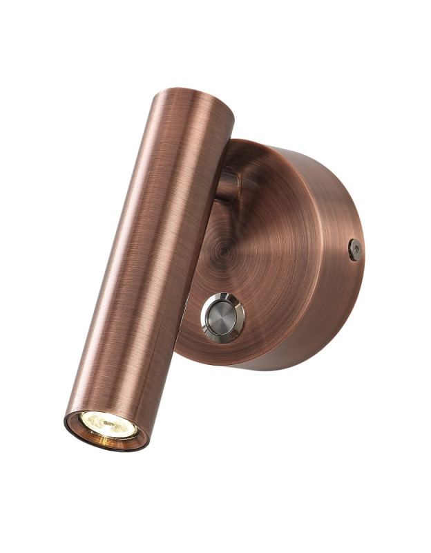 Бра 8*8 см,  1*3W, 3000K, Crystal Lux CLT 211W COP Медный
