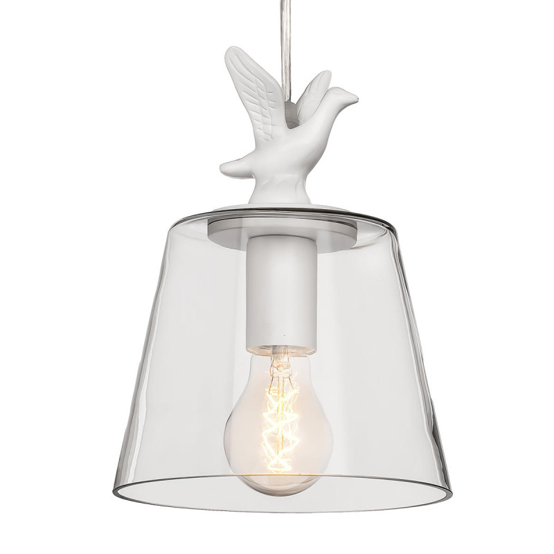 Подвесной светильник с птичкой LOFT IT 1807, белый