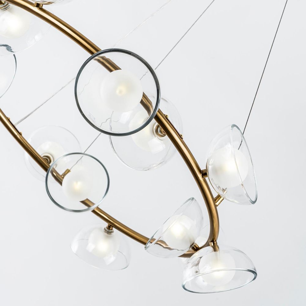 Подвесной светильник 75*50/100 см, 15хG4 MODESTYLE MS.6015.15 BS латунь