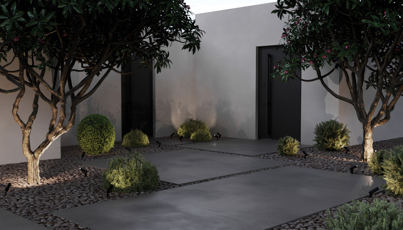 Ландшафтный светильник  2,6*0*8*7,3 см, LED 2W, 3000К, Графит Maytoni Bern O050FL-L2GF3K