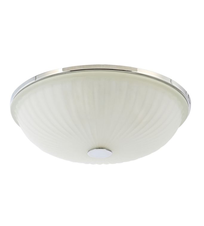 Потолочный светильник F-Promo Costa 2753-3C, D300*H85, хром, плафон из рифленого матового белого стекла