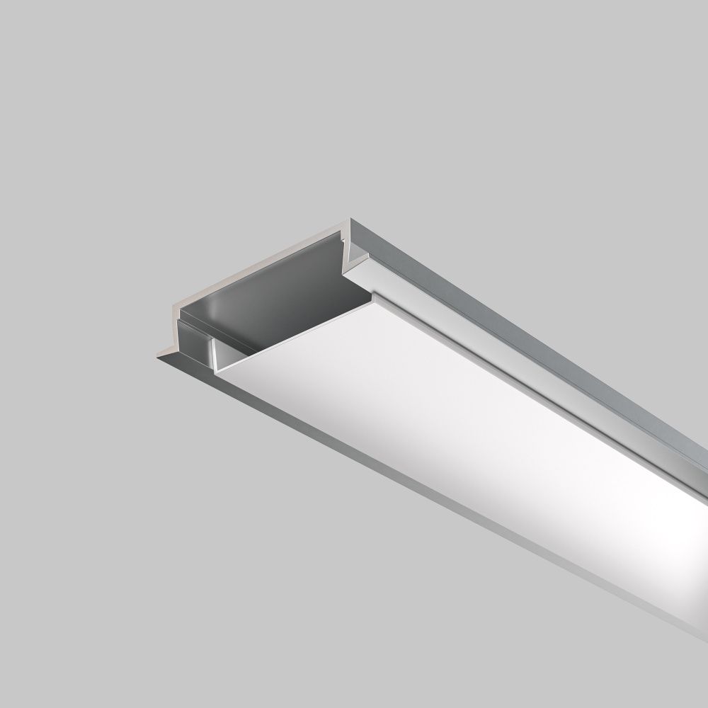 Алюминиевый профиль встраиваемый с накладным фланцем 30x6 (Серебро, 2 м), ALM-3006-S-2M 632018 Maytoni