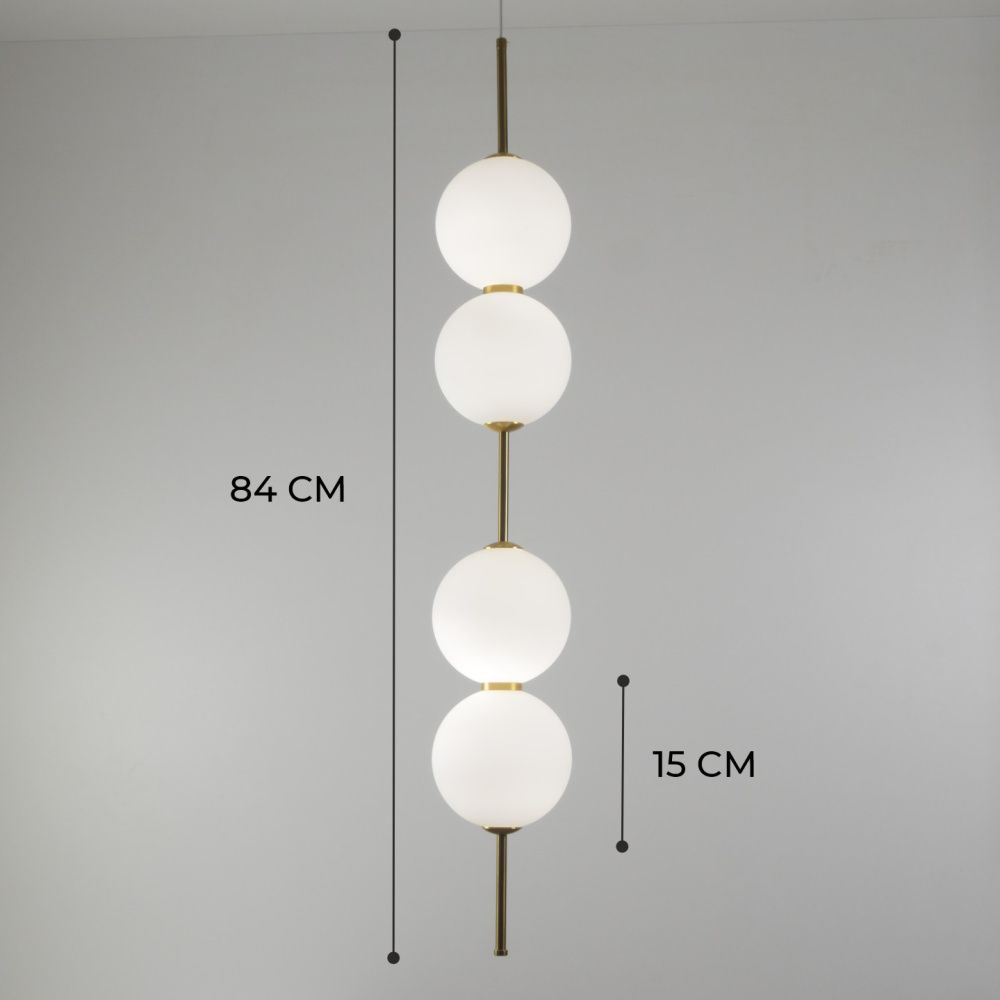 Светильник подвесной ElegantLight DZN-5575 БРОНЗА D150/H840-1200/4/LED/20W/4000K BAALL 23-05