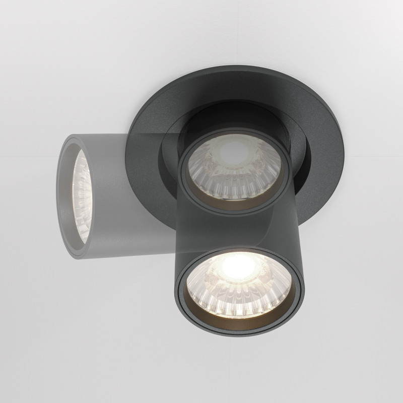 Встраиваемый светильник 9,5*9,8 см, LED*10W, 4000 К, Hidden DL045-01-10W4K-B Maytoni Downlight, Черный