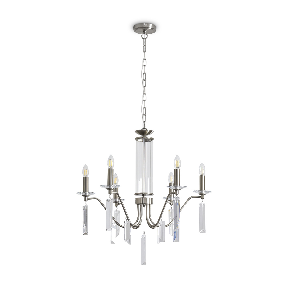 Подвесной светильник 81-168 см, 6*E14*40W Freya Harvest FR2041PL-06N, Никель