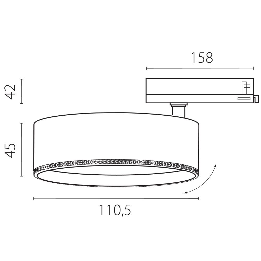 Светильник Quattro с адаптером 15,8*11*4,5 см, *30W, 4000K, Lightstar Alta Pro A5646QT60G, Белый
