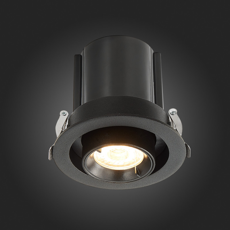 Встраиваемый светильник 9 см, 12W 3000K ST LUCE Встраиваемые светильники ST702.338.12 Черный