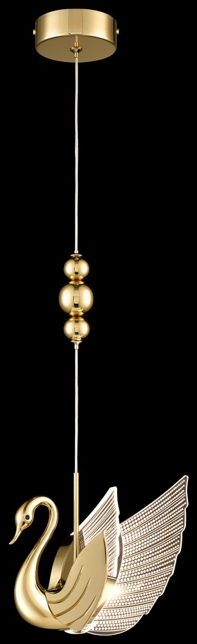 Светильник подвесной Wertmark Letizia WE466.01.306, 17*17 см, золото