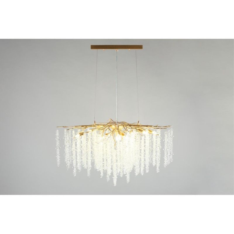 Подвесная люстра 100*50*80-180 см, 10*G9, 5W, Aployt PAULINA APL.848.23.10, золотой