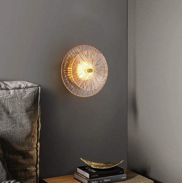 Светильник настенный ElegantLight DZN-4423 ЗОЛОТО+ЯНТАРНЫЙ  D200/H100/1/LED/9W 3000-6500K 25-03 (1)