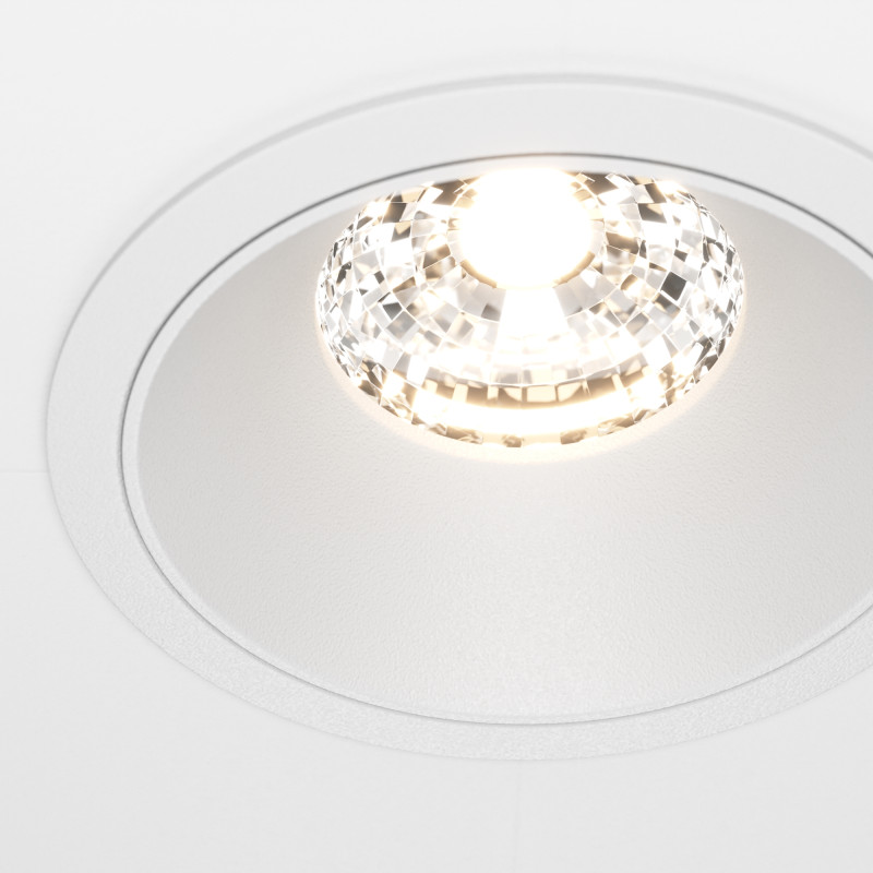 СВетильник 9 см, 15W, 3000K, Maytoni Downlight Alfa LED DL043-01-15W3K-RD-W, белый