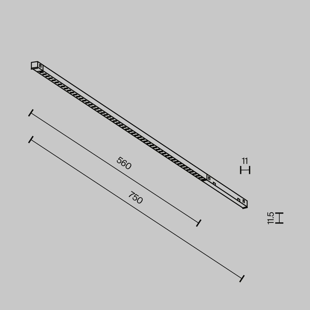 Трековый светильник Points Exility X 2700-6000K 12Вт 40° Dim Smart Zigbee 47*1*-1 см, *LED*12W, K, Maytoni Technical  TR241-4-12WTW-DSZ-B, Черный