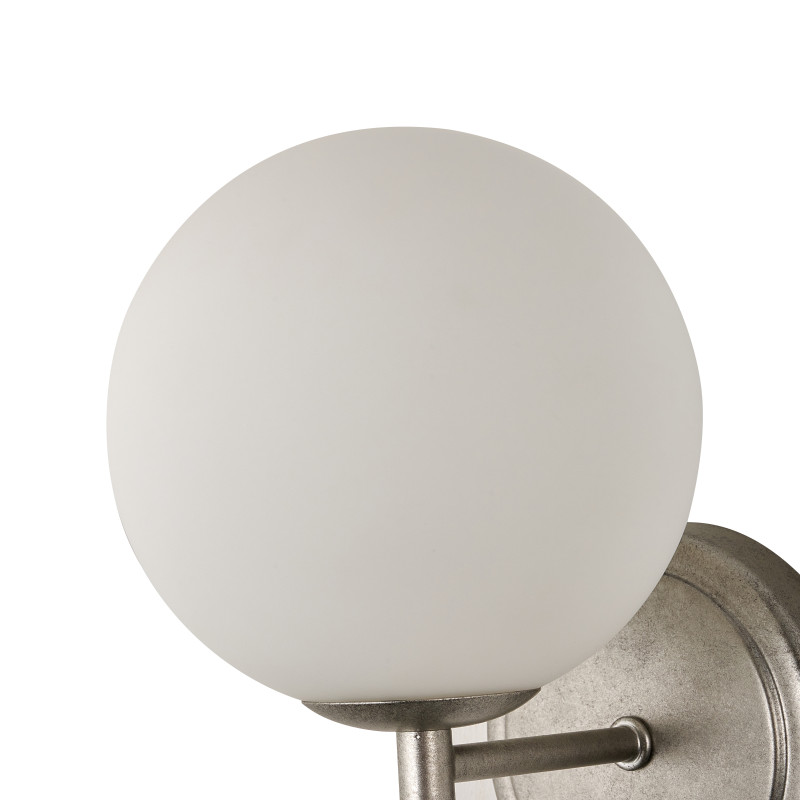 Бра Favourite Absolute 2929-1W, D180*W150*H225, античного серебра, плафон из стекла цвета опала