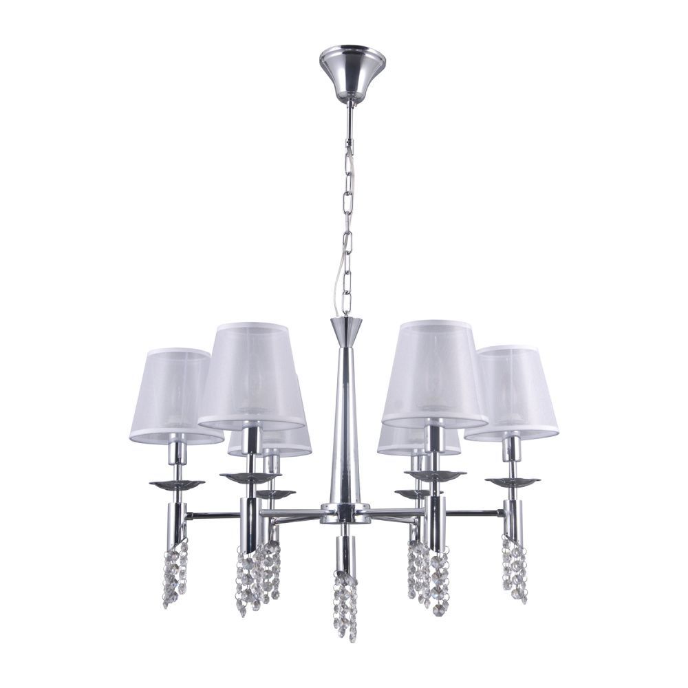 Люстра 68*68*98 см, 6*E14 Gerhort G11038/6CR WT, Хром;Прозрачный