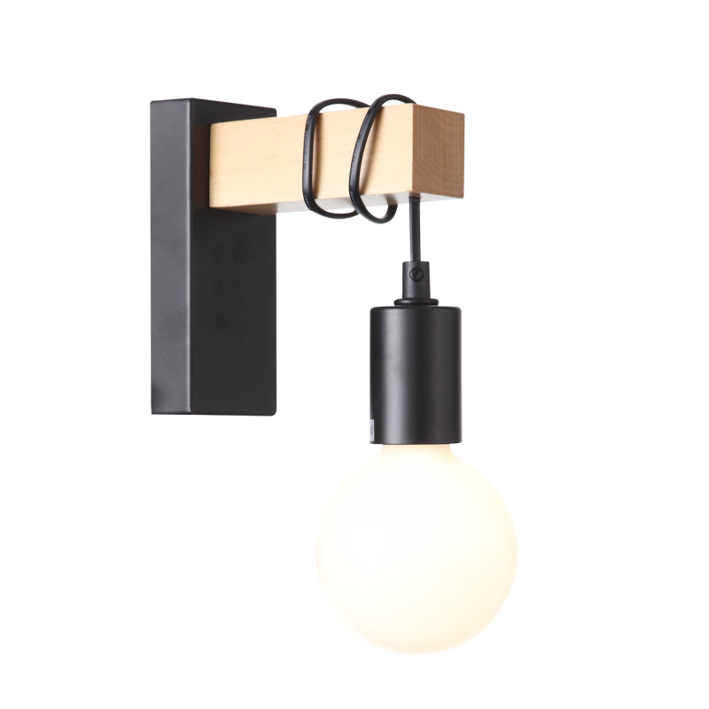 Светильник настенный 7 см, 60W,  EVOLUCE  BAGETTI SL1142.401.01  Черный, Светлое дерево