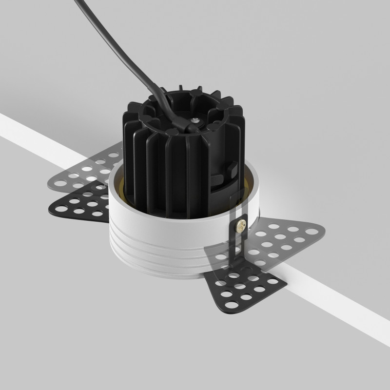 Встраиваемый светильник 5,4*5,4*5,3 см, LED, 7W, 3000К, Maytoni Technical ROUND DL058-7W3K-TRS-BS латунный