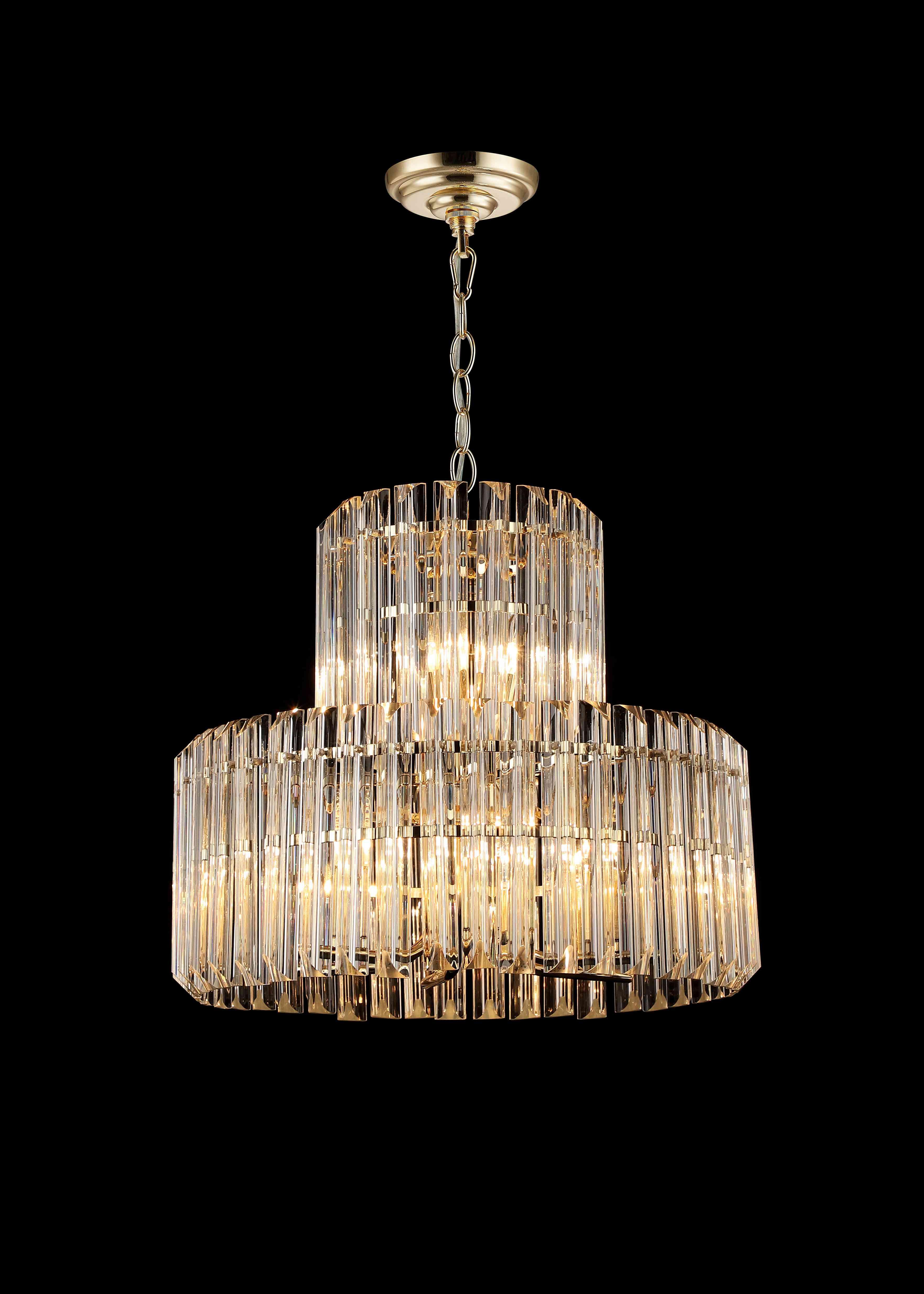 Люстра 500*430, 9*E14, 40W NewRgy Cristallo L3-ф500 H GOLD, H GOLD