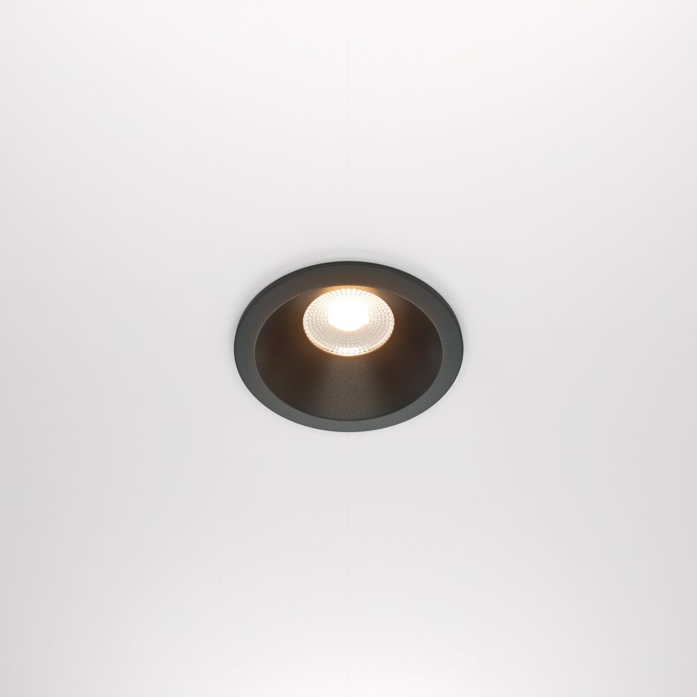 Встраиваемый светильник  DL034-01-12W2.7K-B **-8,5 см, *LED*12W, 2700K, Maytoni technical Zoom DL034-01-12W2.7K-B, Черный