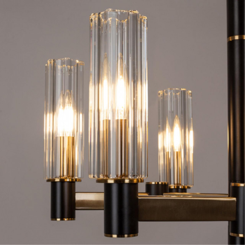 Светильник 58 см, Divinare Barolo 2654/17 LM-6, черный-латунь