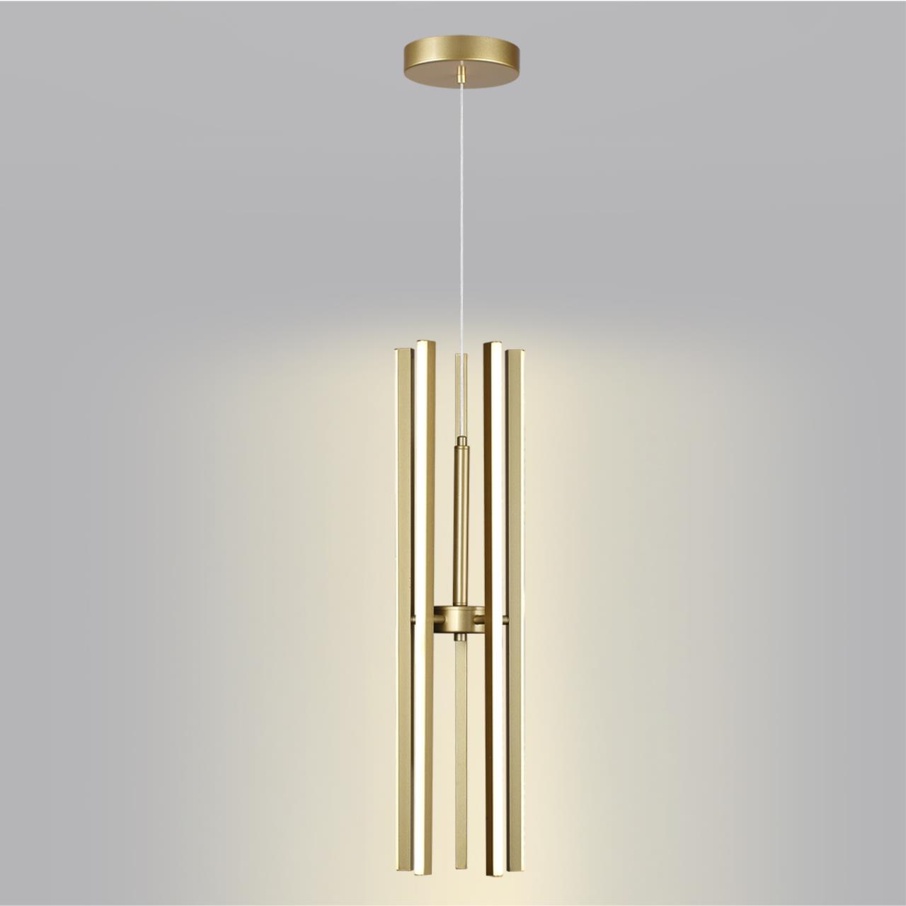 Светильник подвесной 70*150 см, 1*LED*60W, 4000K, 2800Lm, 10 м2 Lumion Parker 6564/60L золотой