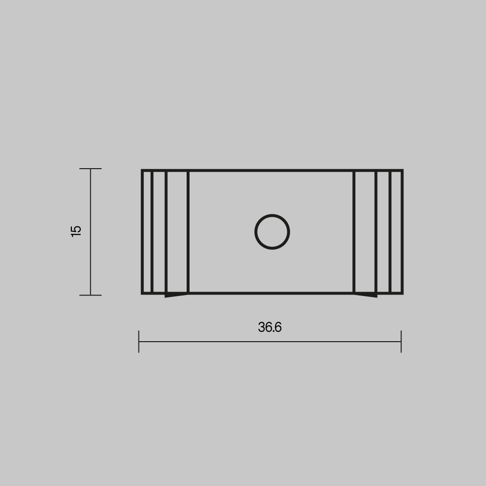 Комплект креплений (для профиля 35×35) 4 шт., ALM-3535A-MT 642032, 2*4*2 см, Maytoni Led Strip 642032, Серебро