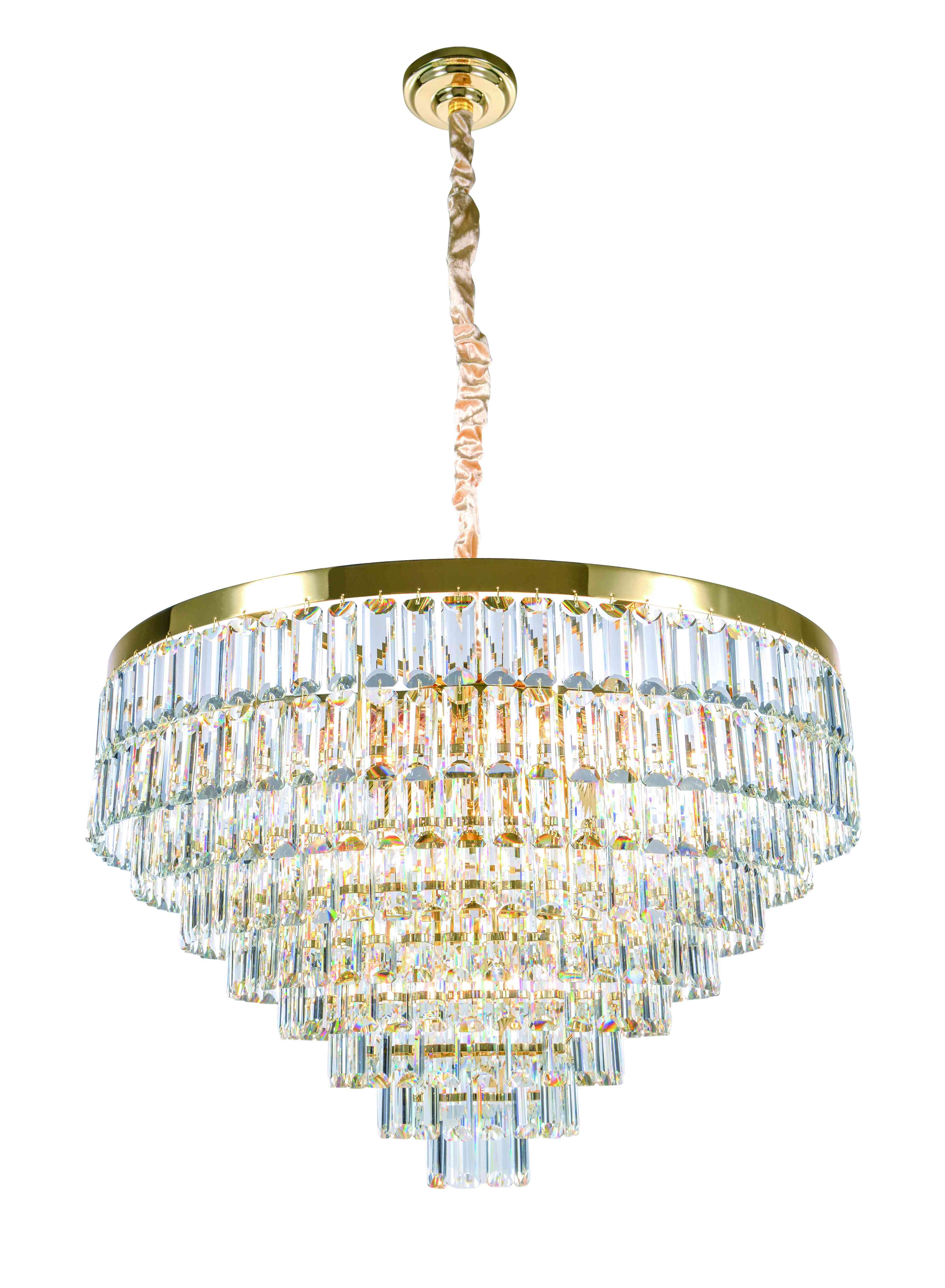 Люстра  800*550, 18*E14, 40W NewRgy Cristallo 2752E/18A GOLD+CLEAR, Золото+прозрачный