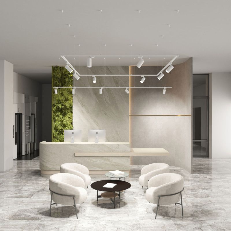 Светильник на шине 15,5*8*22- см, *LED*30W, 4000K, Denkirs SOLID KOPER DK6456-WH, белый алюминий