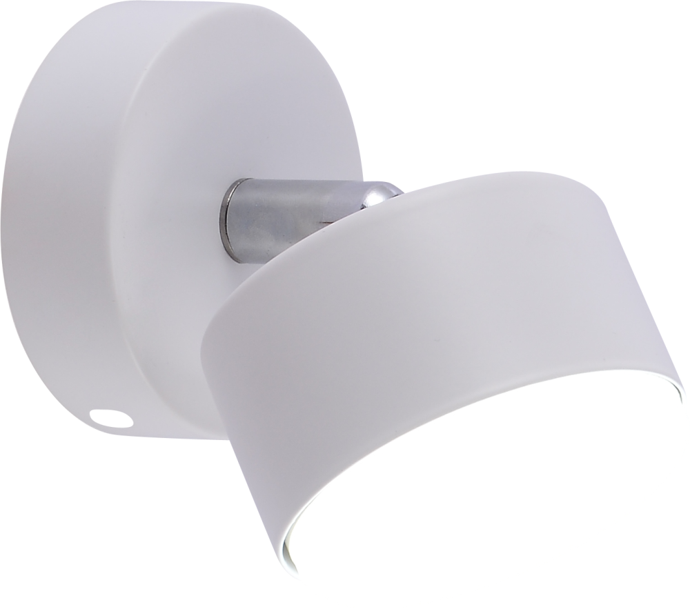 Бра Ø80 x H110, мм, 1*15W, WT+CR (Белый+Хром) Rilon GX3750-1 WT+CR