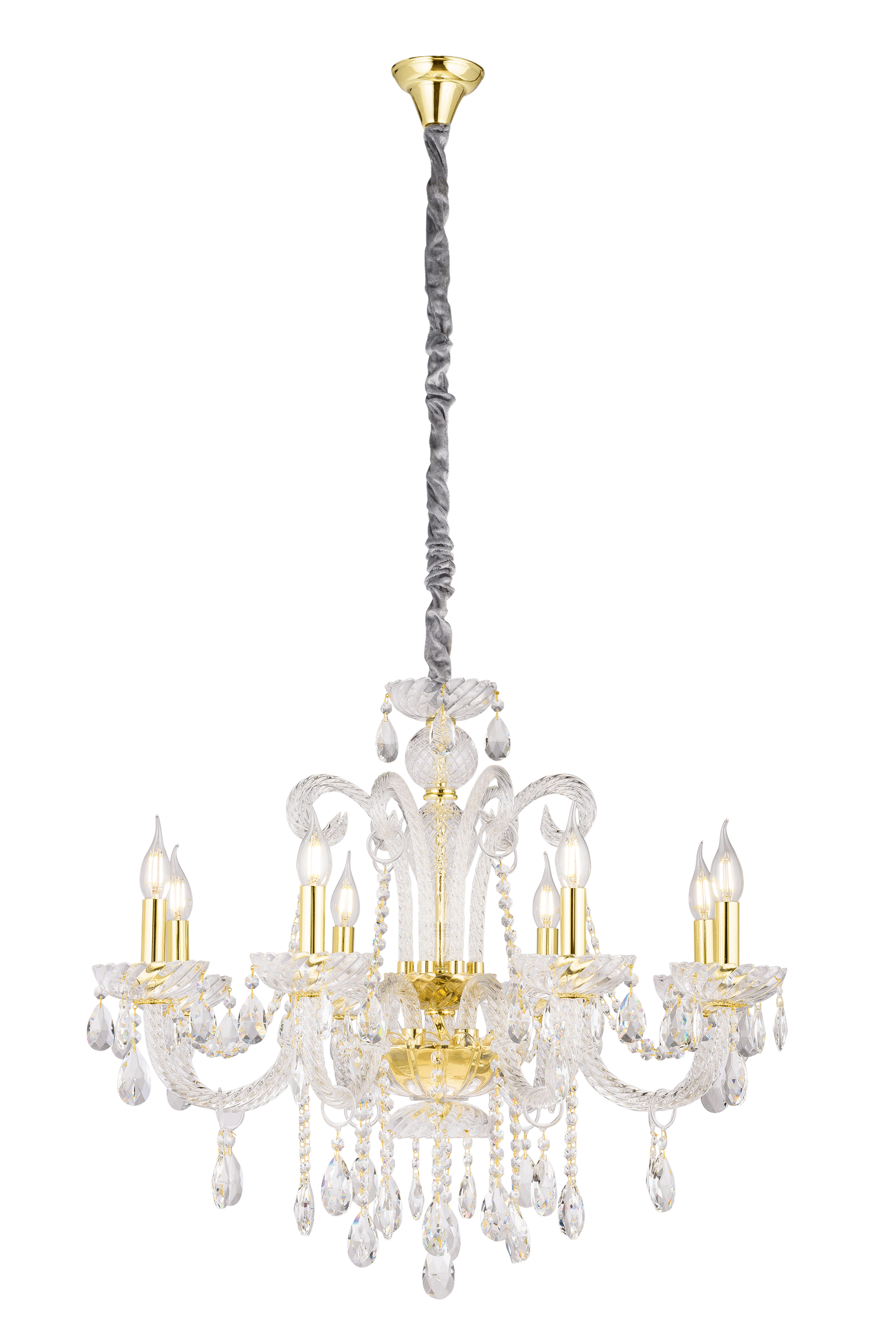 Люстра 800*650-1500, 8*E14, 40W NewRgy Premium 8281/8G GOLD, Золото