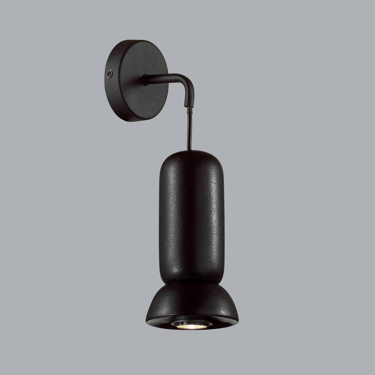Бра 15*11*36 см, 1 GU10*4W, Odeon Light Kerama, черное 5054/1WD