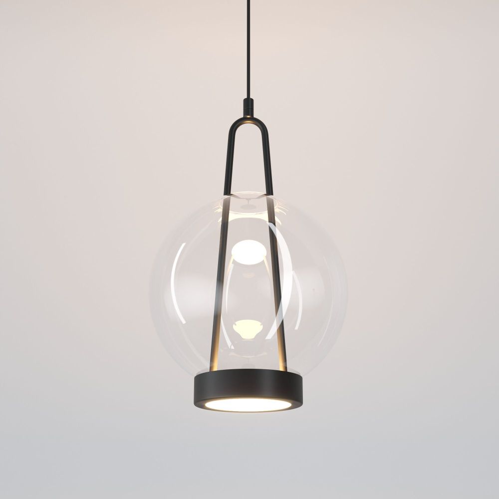Подвесной светильник 20*20*40-120 см, LED*15W, 3000K, Eurosvet Frasco 50267/1 LED, черный, a069346