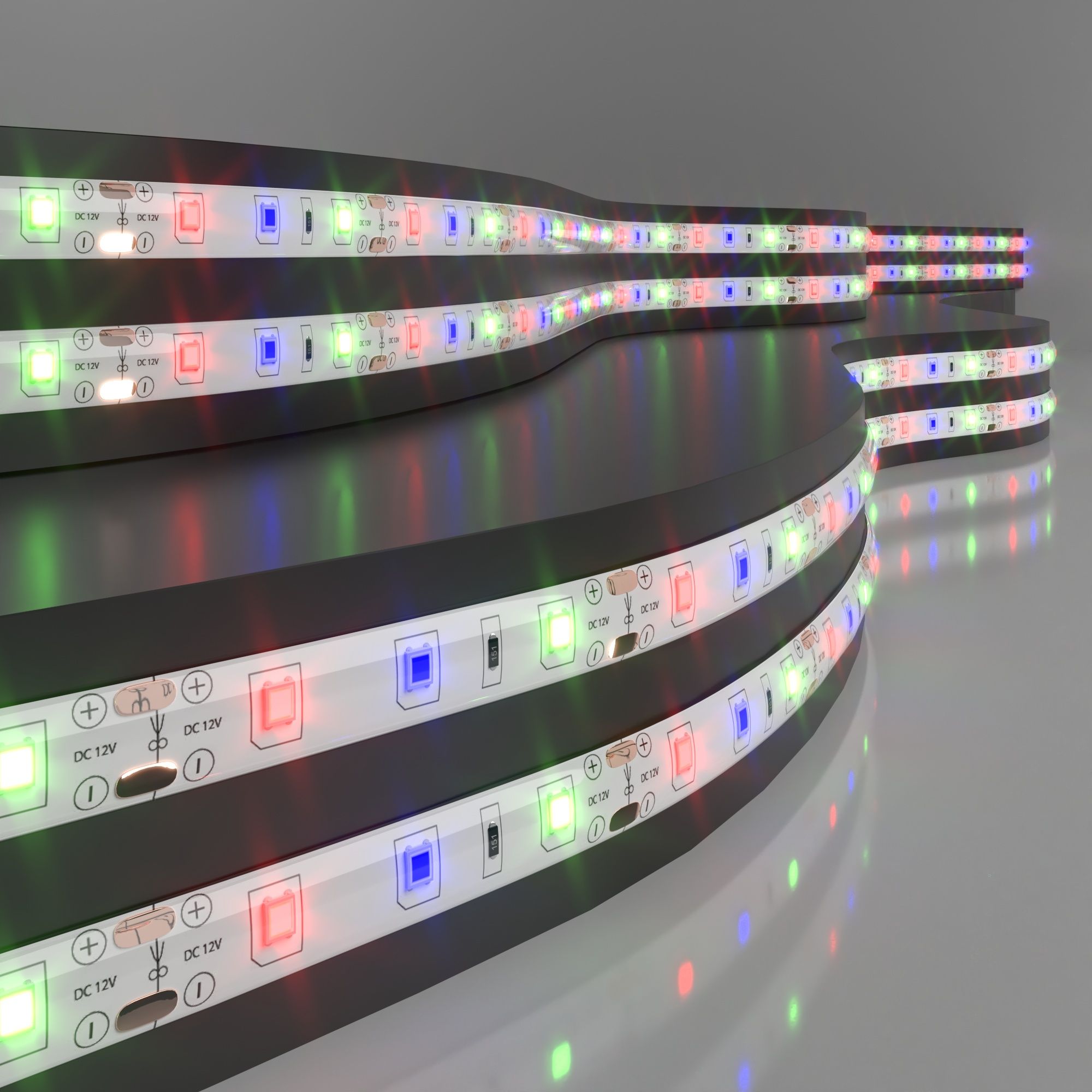 Светодиодная лента Лента светодиодная 12V 4,8W 60Led 2835 IP65 RGB, 5м Elektrostandard