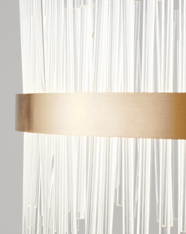 Подвесная светодиодная люстра 80*35 см, LED 50 W, Moderli Amily V10240-PL Латунь