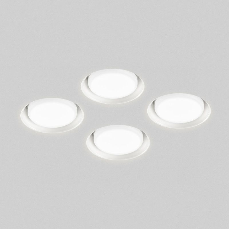 Встраиваемый светильник 12,8*12,8*-3,5 см, 1*GX53*12W, K, Lightstar Tensio 212100, белый