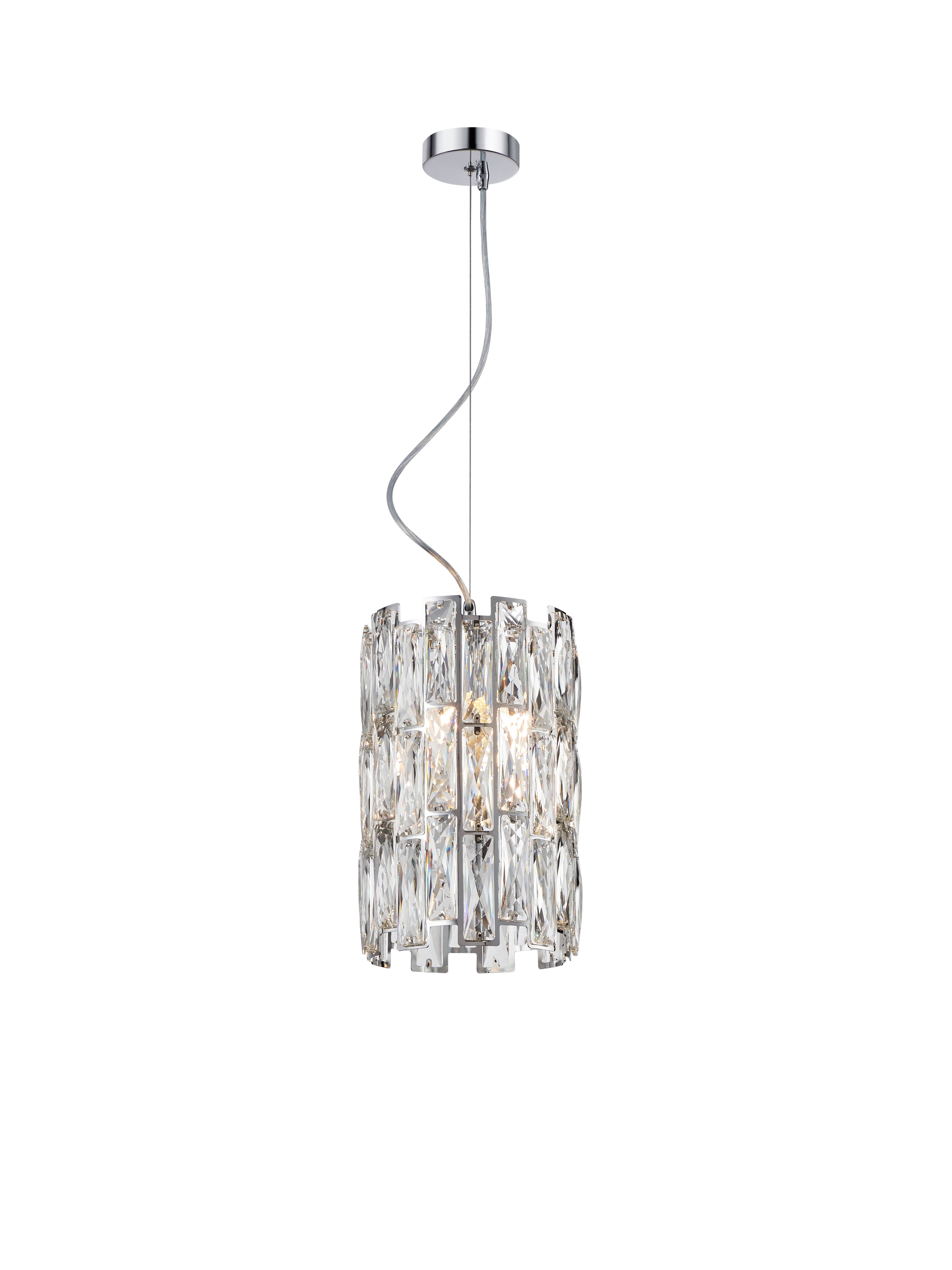 Подвесной светильник Ø220 x H340 (1200), мм, 2*40W (80W), CHROME (Хром) NewRgy B65-ф220*H340 CHROME