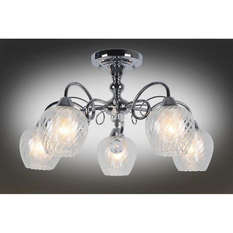 Люстра 59*33 см, 5*E14, 40W, Omnilux Omnilux 536 OML-53607-05, хром